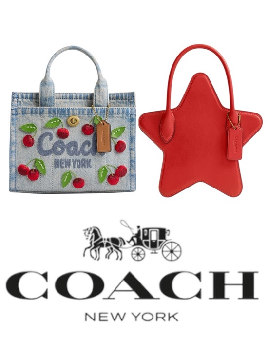 Coach Handbags - COACH BUNDLE: Coach Denim Cherry Embroidered Cargo Tote & Coach Star Crossbody